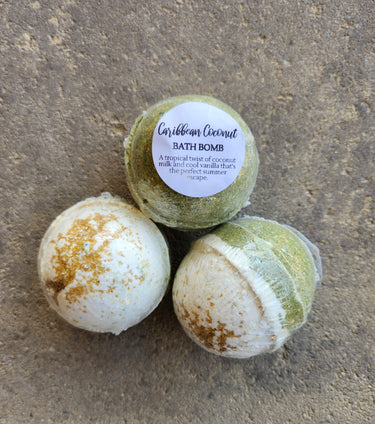 π΄πβ¨ Indulge in Paradise: Organic Caribbean Coconut Bath Bombs! πΊπ₯₯π Black Vegan Shop